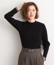 袖口配色リブニット