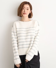 ボーダーブークレーニット