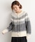 求心柄ジャカードニットカーディガン