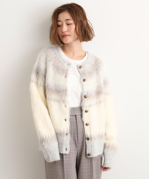 求心柄ジャカードニットカーディガン｜グローブの通販｜&mall（アンド