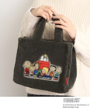 【PEANUTS】ボアスクエア2WAYトート