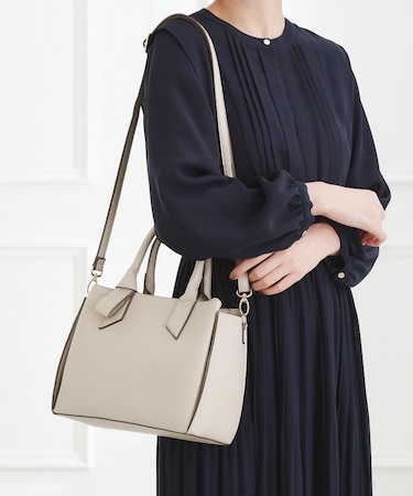 リボンハンドル2WAYトート