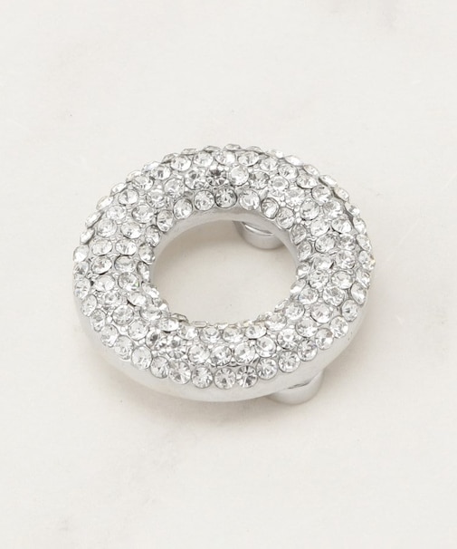 マグネットビジューラウンドブローチ