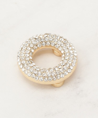 マグネットビジューラウンドブローチ