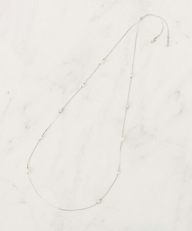 飛ばしパール調アジャスタブルネックレス