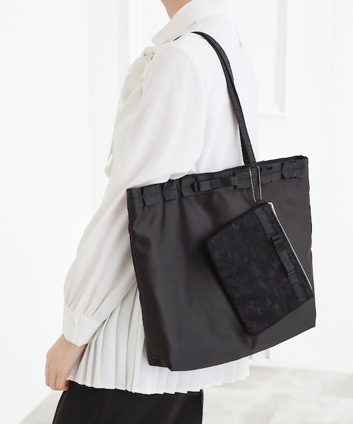 【セレモニー】レースポーチA4ポケッタブルトート