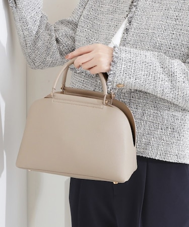 【ハレの日にもデイリーにも】バーハンドルラウンド2WAYトート