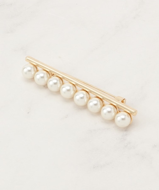 ラインパール調ブローチ