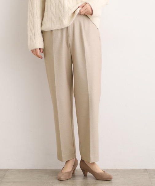 きれいめシルエットに、心地よさを仕込んで スーパーストレッチ起毛テーパードパンツ