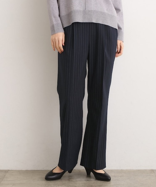 ストレッチ裏起毛ストレートパンツ