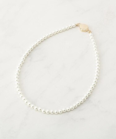 マグネットガラスパールネックレス