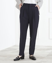 【マシンウォッシュ／防シワ】Wクロステーパードパンツ