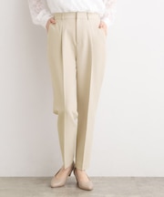 【マシンウォッシュ／防シワ】Wクロステーパードパンツ