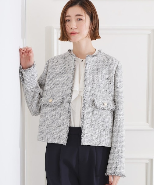 ショートツイードジャケット
