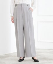 【マシンウォッシュ/防シワ/S-3L】着回しできるカセット服ワイドパンツ