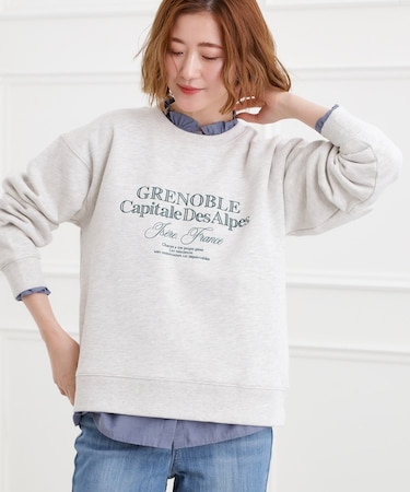 プレッピーロゴ裏起毛スウェット