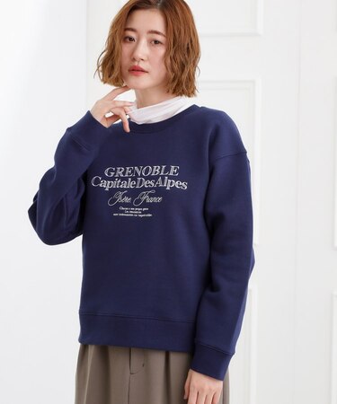 プレッピーロゴ裏起毛スウェット