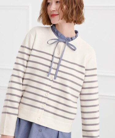 【洗える】毛玉軽減クルーネックカーディガン