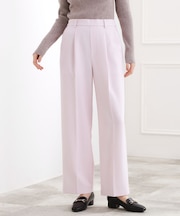 スタイリングが上品に決まる、ウールライクワイドパンツ