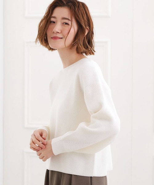 maison de dolce ligne knit リーニュニット　白 maison de dolce ligne knit リーニュニット 白