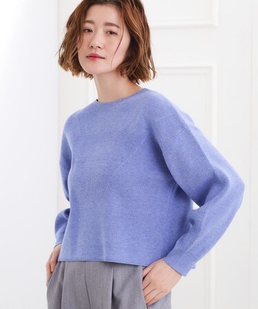 毎日着たくなる、もちもち畦編みニット