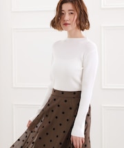 ベーシックリブニットプルオーバー