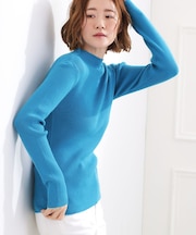 ベーシックリブニットプルオーバー