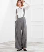 ショルダーストラップツイードパンツ