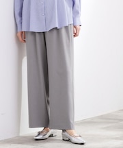 きれい見えとイージーな着心地を両立した、ウエストシャーリング ワイドパンツ