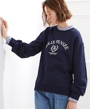 刺繍ロゴ裏毛スウェットプルオーバー