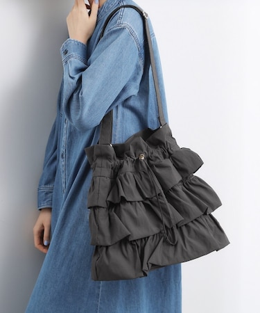 【撥水】ティアードドロストショルダー