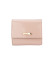 リボンエナメル三つ折り財布