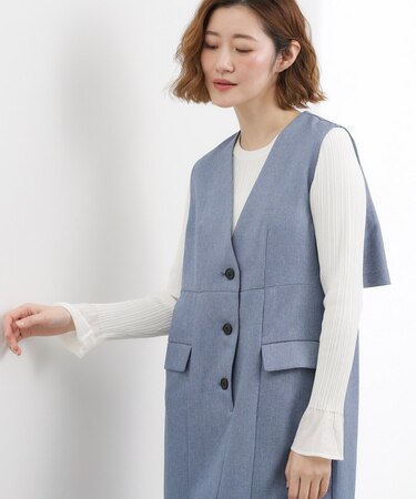 【一枚着/ジレ】着回しできるトレンチライクジャンドレ