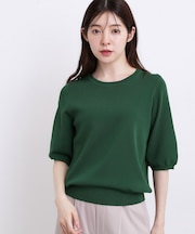 新色追加!【シリーズ累計36万枚/UVカット・ひんやり・洗濯機OK】やわらかドライタッチ 五分袖ニット