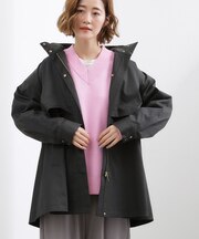 【撥水／シルエット2WAY】羽織るだけでサマになる、スタンドネックテントラインコート