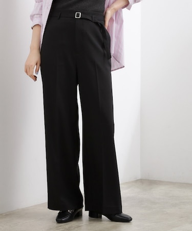 ベルトワイドパンツ