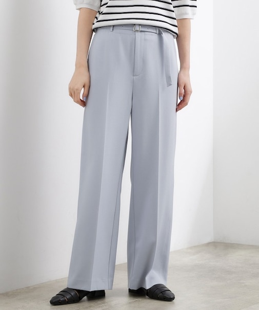 ベルトワイドパンツ