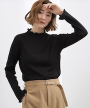 シルクライクリブタートルネック