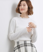 シルクライクリブタートルネック