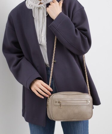 スクエアZipポケチェーンショルダー