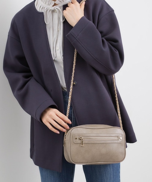 スクエアZipポケチェーンショルダー