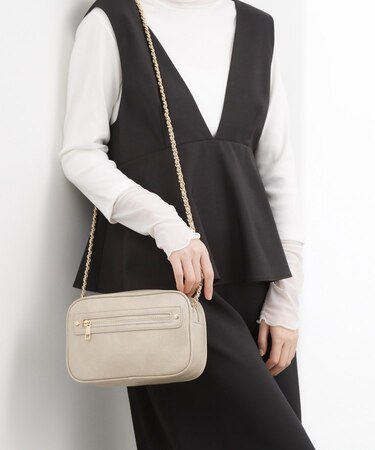 スクエアZipポケチェーンショルダー