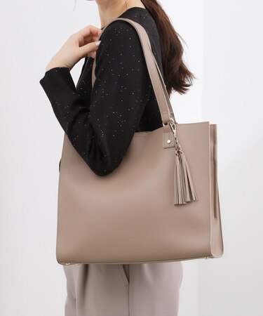 【人間工学】ダブルタッセル中仕切りトート