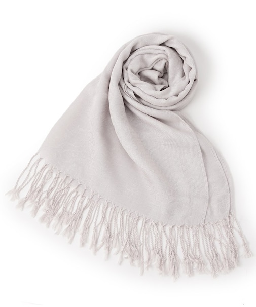 【手洗い・UVカット】ダマスク柄ジャカードストール