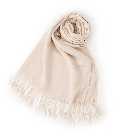 【手洗い・UVカット】ダマスク柄ジャカードストール