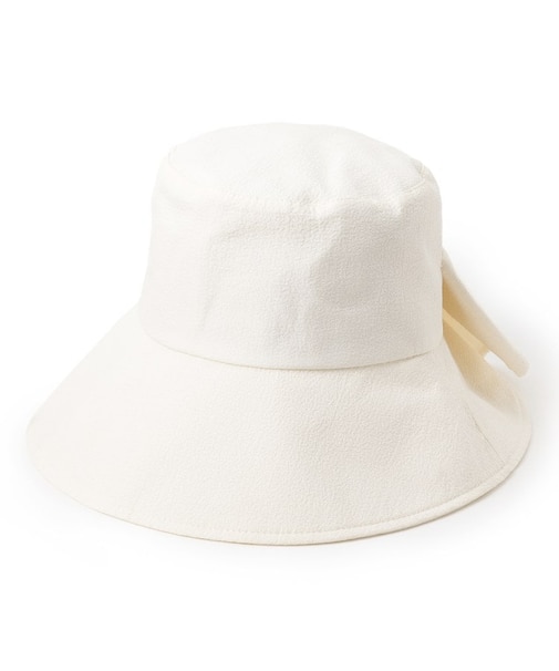 ワイドブリムリボンハット【UVカット・接触冷感・ウォッシャブル】