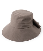 ワイドブリムリボンハット【UVカット・接触冷感・ウォッシャブル】