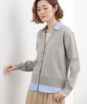 シャツドッキング ニットカーディガン