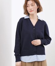 シャツドッキング ニットカーディガン