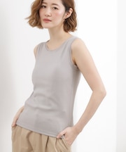 チュールクルーネックタンクトップ